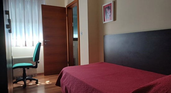 ENOPOSTELJNA SOBA S KOPALNICO